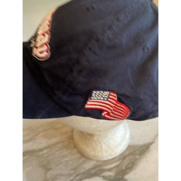 Callaway Navy Blue Adjustable Golf Cap With Embroidered Logo & American Flag Det - Picture 4 of 9